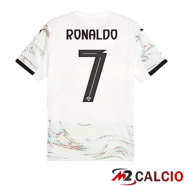 Maglie Calcio Portogallo (RONALDO 7) Seconda Bianco 2025/2026