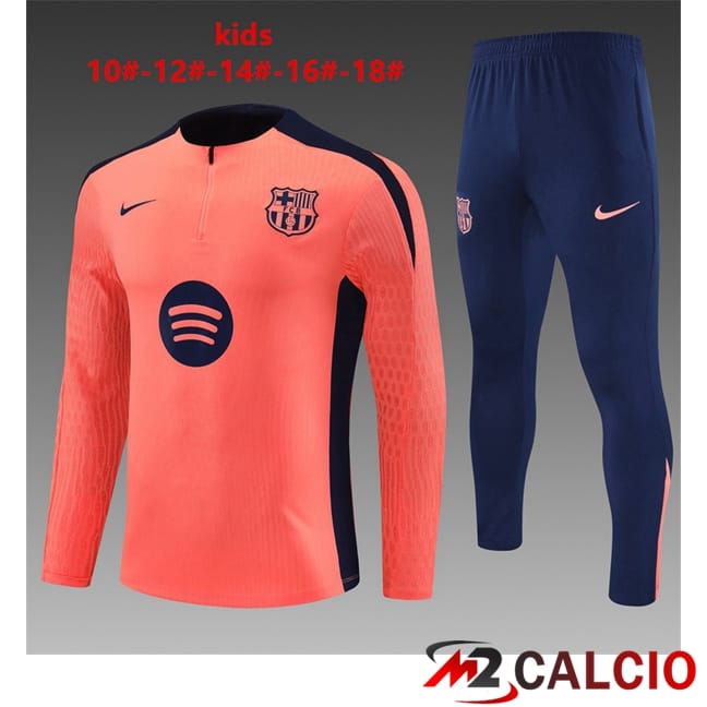Insieme Tuta Calcio FC Barcellona Bambino Arancia 2025/2026