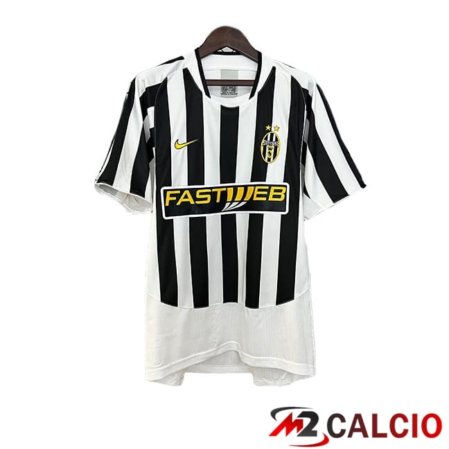 Maglie Calcio Juventus Retro Prima Nero Bianco 2003-2004