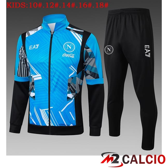 Insieme Tuta Calcio - Giacca SSC Napoli Bambino Blu 2025/2026