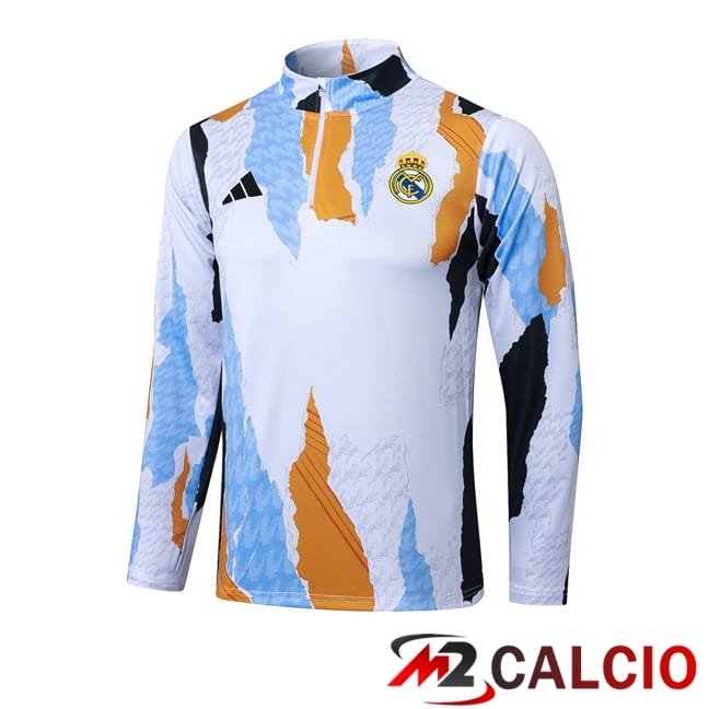 Felpa Allenamento Real Madrid Bianco Giallo 2025/2026