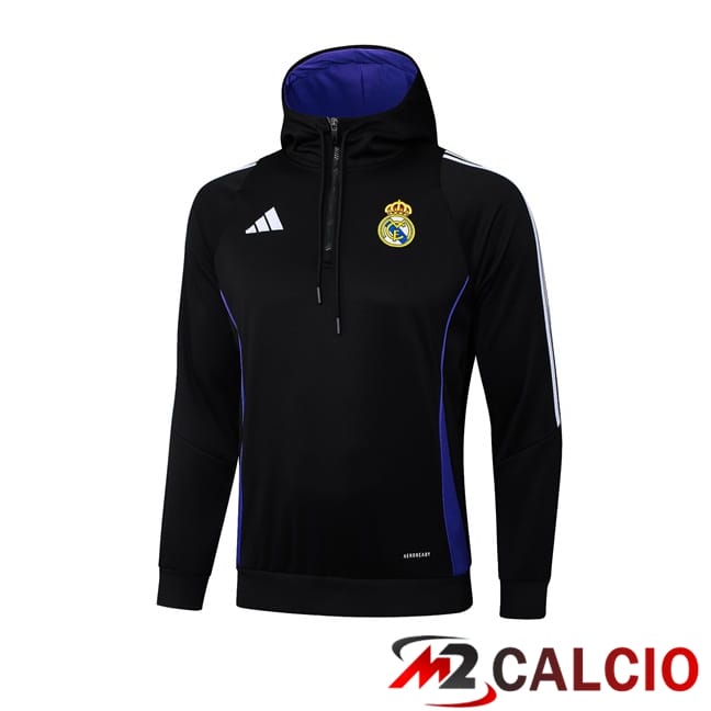 Felpa Con Cappuccio Real Madrid Nero 2025/2026
