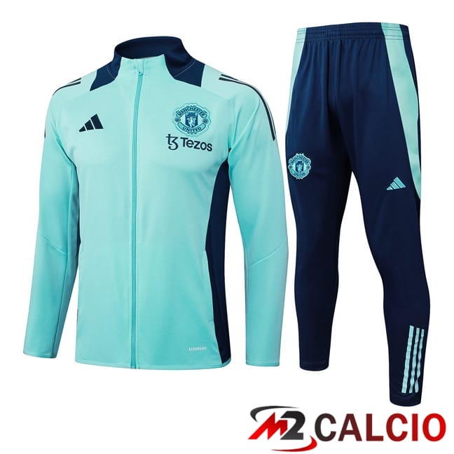 Insieme Tuta Calcio - Giacca Manchester United Verde 2025/2026