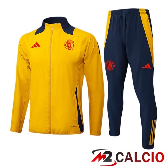 Insieme Tuta Calcio - Giacca Manchester United Giallo 2025/2026