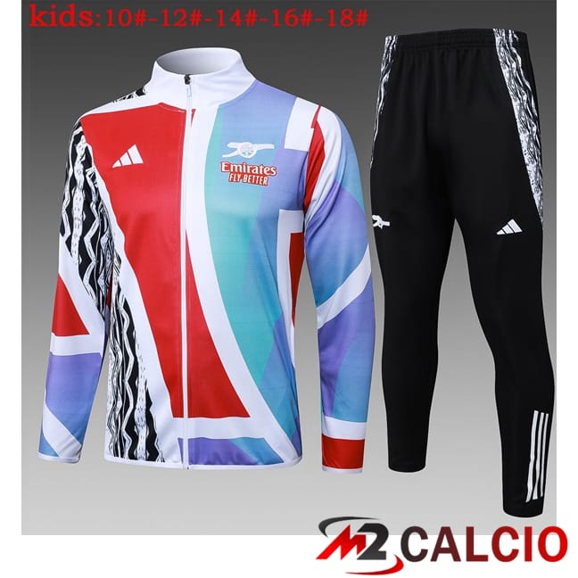 Insieme Tuta Calcio - Giacca Arsenal Bambino Rosso Bianco 2025/2026