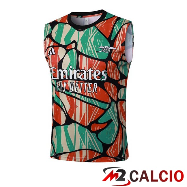 Canotta Allenamento Arsenal Rosso Verde 2025/2026