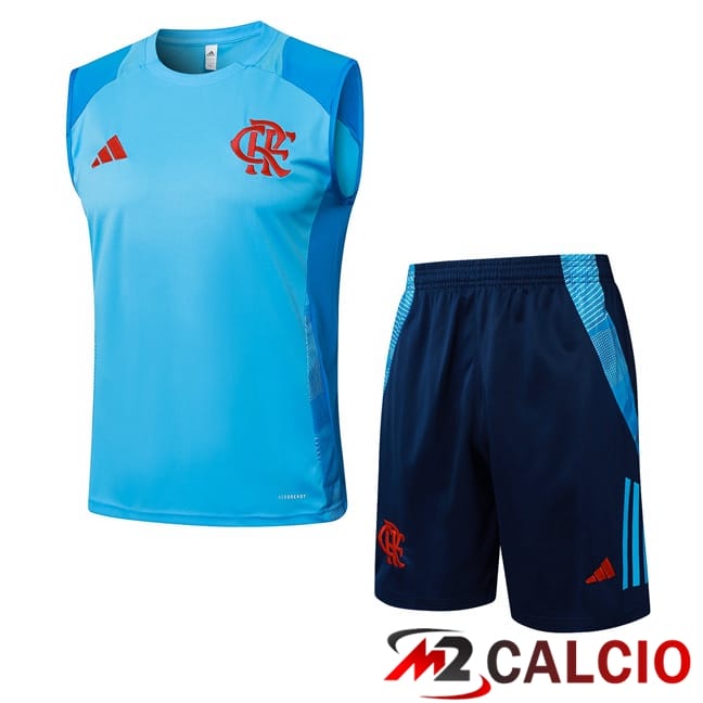Canotta Allenamento Flamengo + Pantaloncini Blu 2025/2026