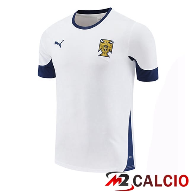 T Shirt Allenamento Portogallo Bianco 2025/2026