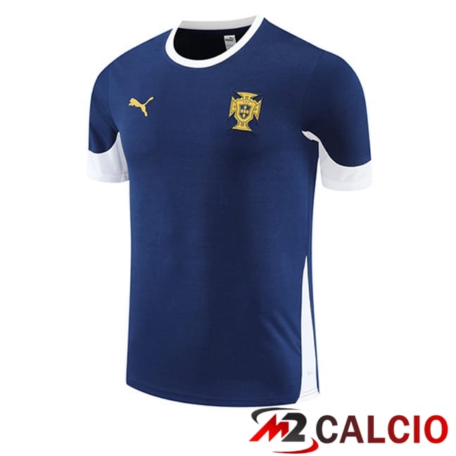 T Shirt Allenamento Portogallo Blu Reale 2025/2026