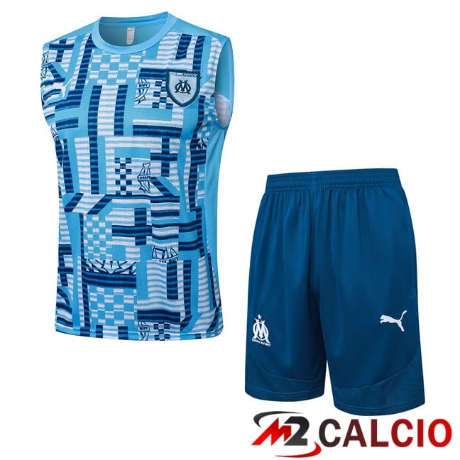 Canotta Allenamento Marsiglia OM + Pantaloncini Blu 2025/2026