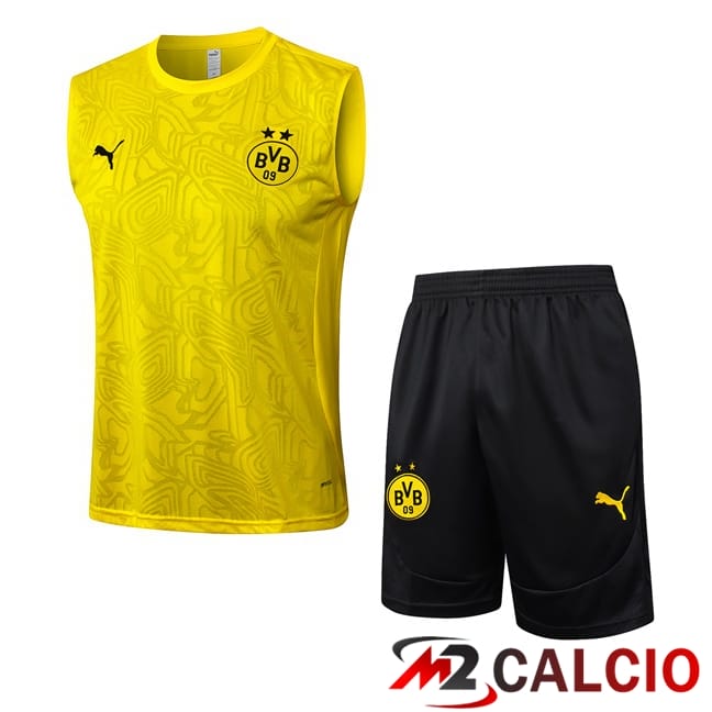 Canotta Allenamento Dortmund BVB + Pantaloncini Giallo 2025/2026