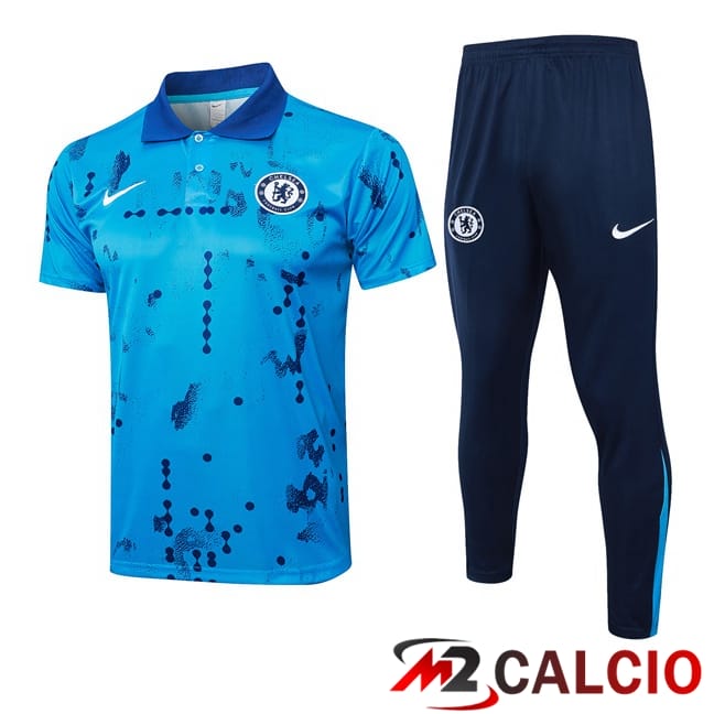 Insieme Polo FC Chelsea + Pantaloni Blu 2025/2026