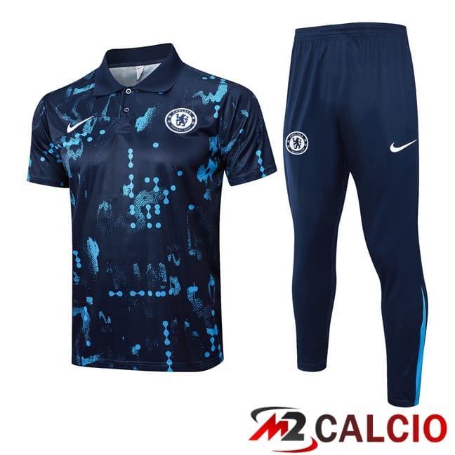Insieme Polo FC Chelsea + Pantaloni Blu Reale 2025/2026