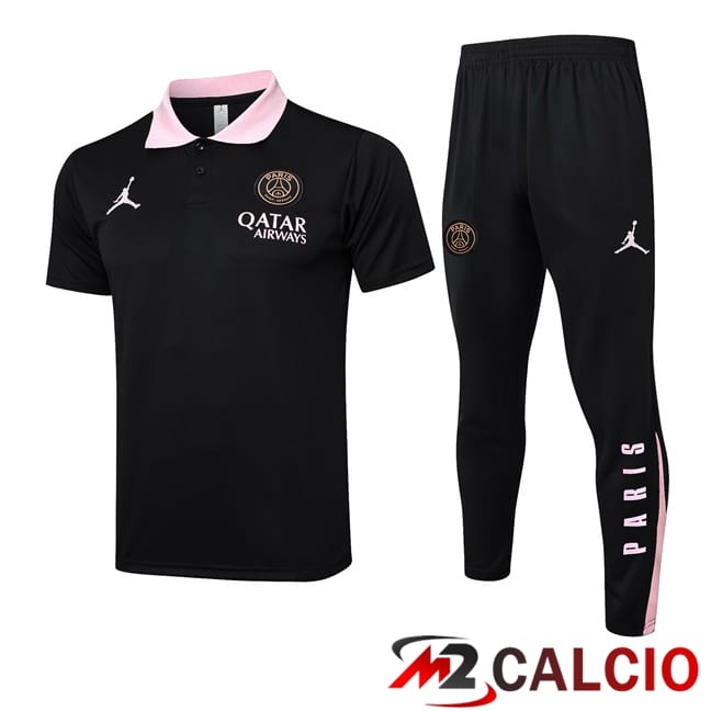Insieme Polo Jordan Paris PSG + Pantaloni Nero 2025/2026