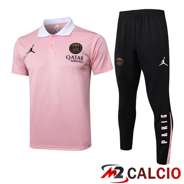 Insieme Polo Jordan Paris PSG + Pantaloni Rosa 2025/2026
