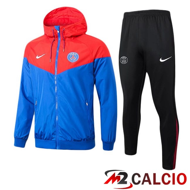Tuta Calcio - Giacca A Vento Paris PSG Rosso Blu 2025/2026