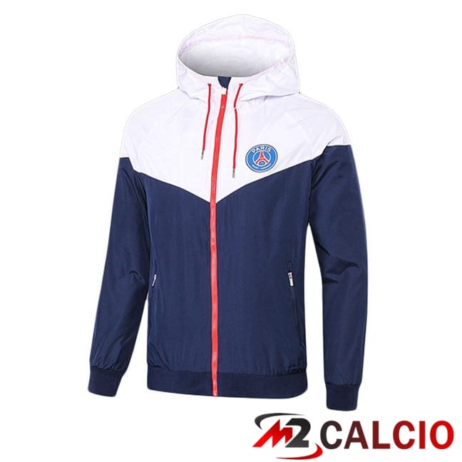 Giacca A Vento Paris PSG Bianco Blu Reale 2025/2026