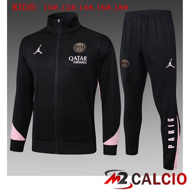 Insieme Tuta Calcio - Giacca Jordan Paris PSG Bambino Nero 2025/2026