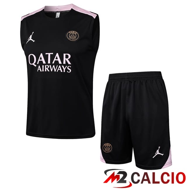 Canotta Allenamento Jordan Paris PSG + Pantaloncini Nero 2025/2026