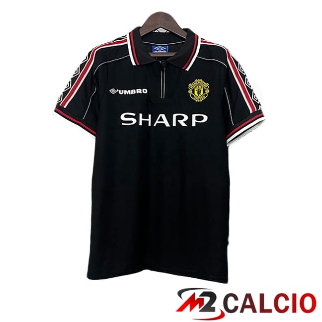 Maglie Calcio Manchester United Retro Nero 1998-1999