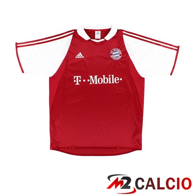 Maglie Calcio Bayern Monaco Retro Prima Rosso Bianco 2003-2004