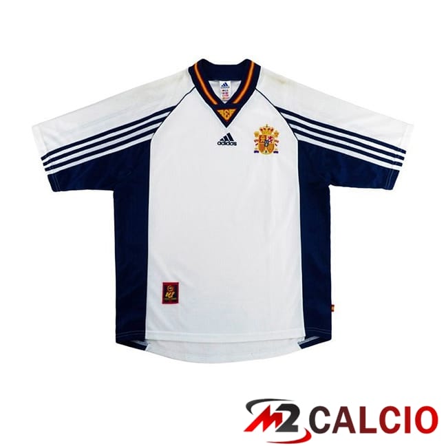 Maglie Calcio Spagna Retro Seconda Bianco 1998