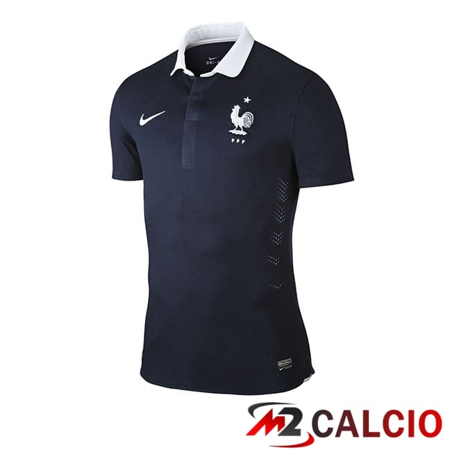 Maglie Calcio Francia Retro Prima Blu Reale 2014