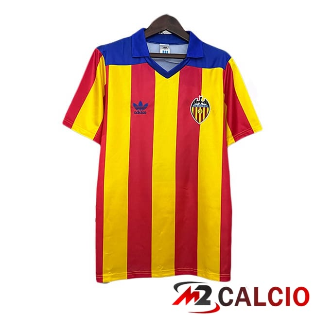 Maglie Calcio Valencia CF Retro Prima Rosso Giallo 1980-1982