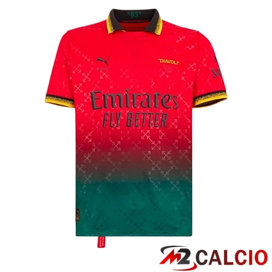 Maglie Calcio AC Milan Quarto Rosso 2024/2025