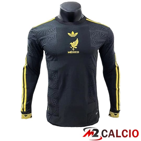 Maglie Calcio Messico Gold Cup Edition Manica Lunga Nero 2025/2026