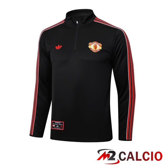 Felpa Allenamento Manchester United Nero 2025/2026
