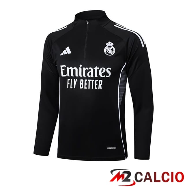 Felpa Allenamento Real Madrid Nero 2025/2026