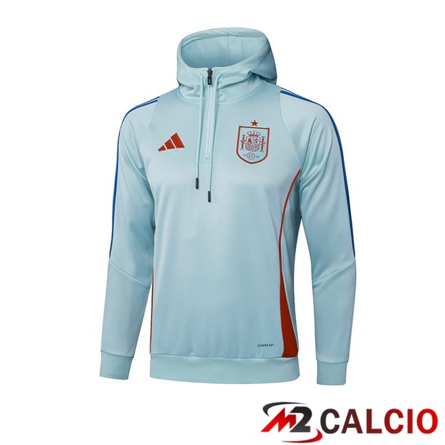 Felpa Con Cappuccio Spagna Verde 2025/2026