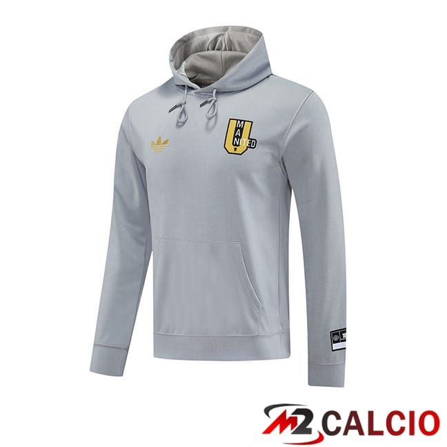 Felpa Con Cappuccio Manchester United Grigio 2025/2026