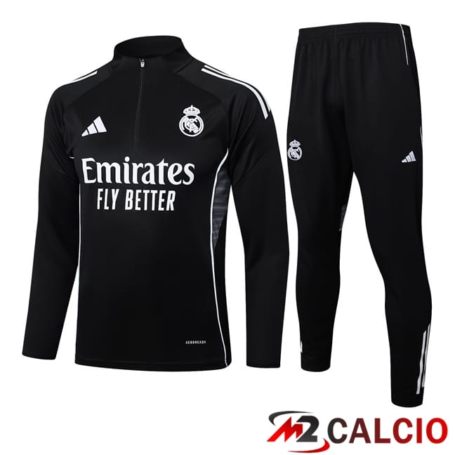 Insieme Tuta Calcio Real Madrid Nero 2025/2026