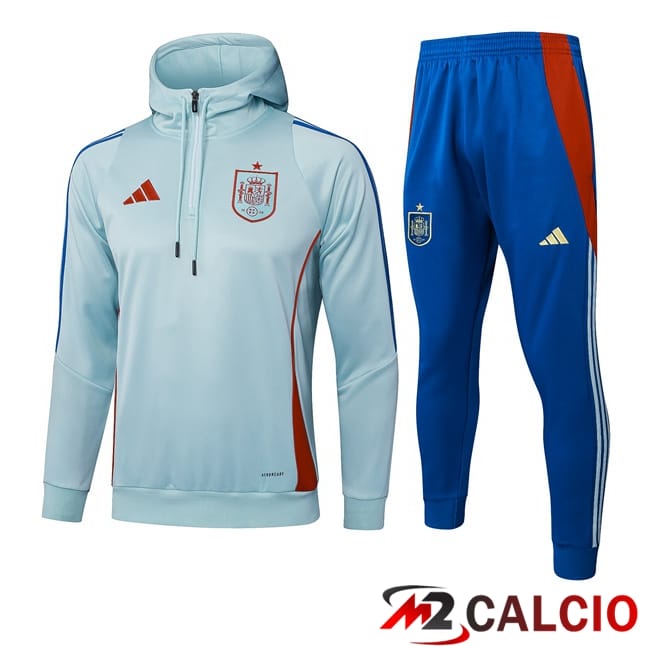 Tuta Calcio - Felpa Con Cappuccio Spagna Verde 2025/2026