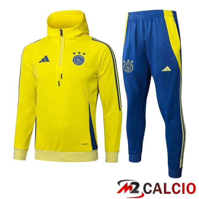 Tuta Calcio - Felpa Con Cappuccio AFC Ajax Giallo 2025/2026