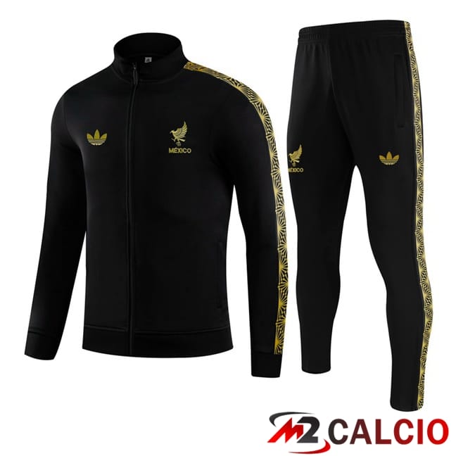 Insieme Tuta Calcio - Giacca Messico Nero 2025/2026