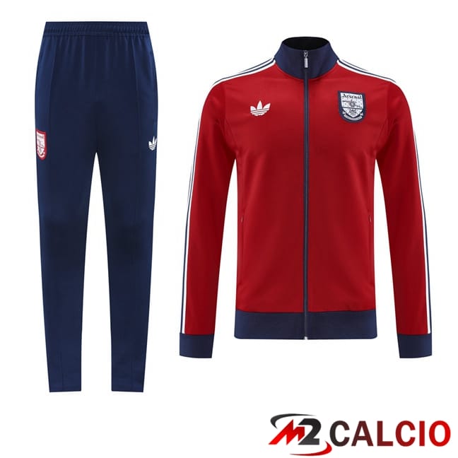 Insieme Tuta Calcio - Giacca Arsenal Rosso 2025/2026
