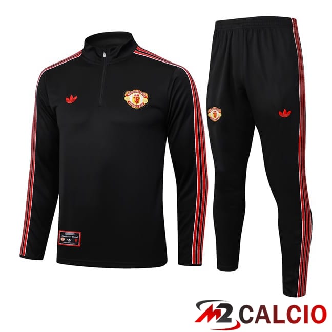 Insieme Tuta Calcio Manchester United Nero 2025/2026