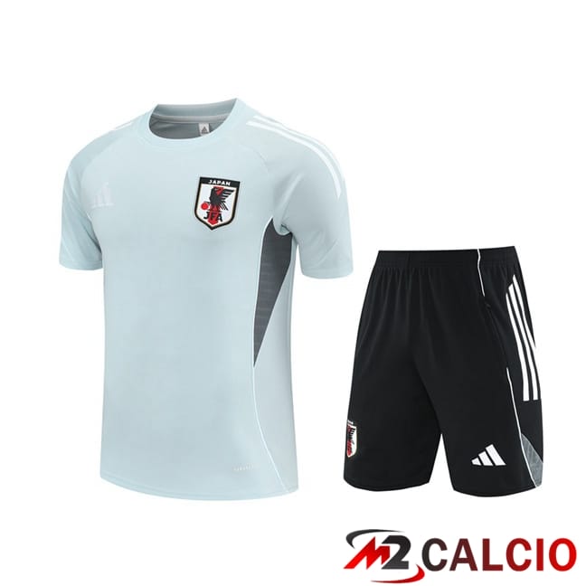 Insieme T Shirt Allenamento Giappone + Pantaloncini Grigio 2025/2026