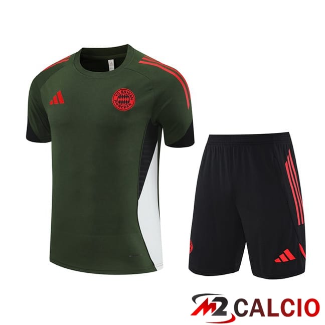Insieme T Shirt Allenamento Bayern Monaco + Pantaloncini Verde 2025/2026