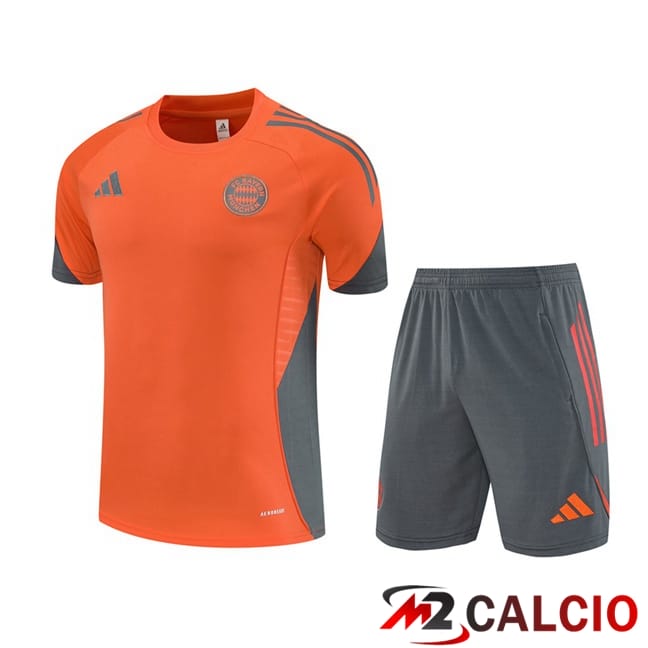 Insieme T Shirt Allenamento Bayern Monaco + Pantaloncini Arancia 2025/2026
