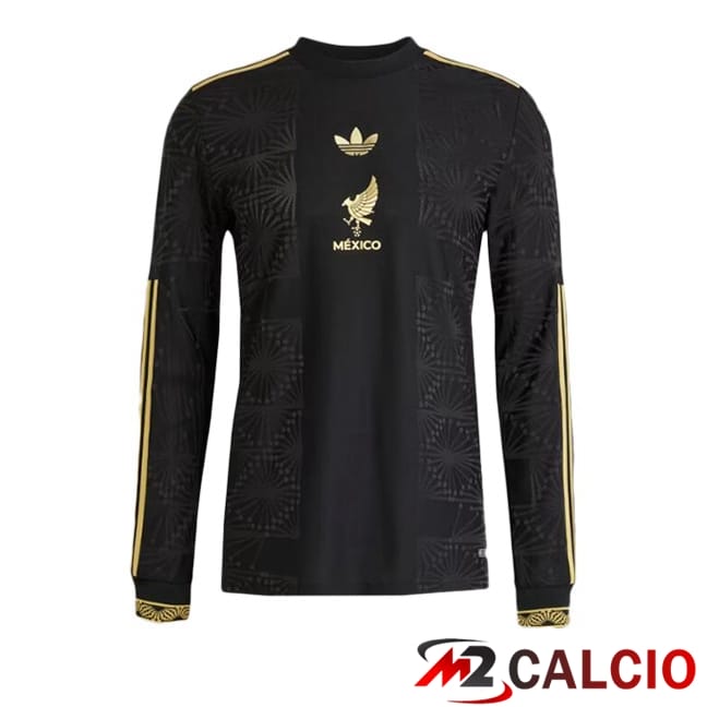 Maglia Nazionale Messico Manica Lunga Nero Giallo 2025/2026