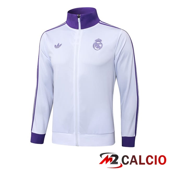 Giacca Calcio Real Madrid Viola Bianco 2025/2026