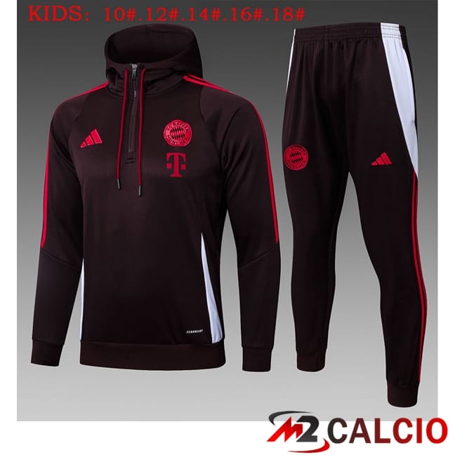 Giacca Con Cappuccio Tuta Calcio Bayern Monaco Bambino Rosso 2025/2026