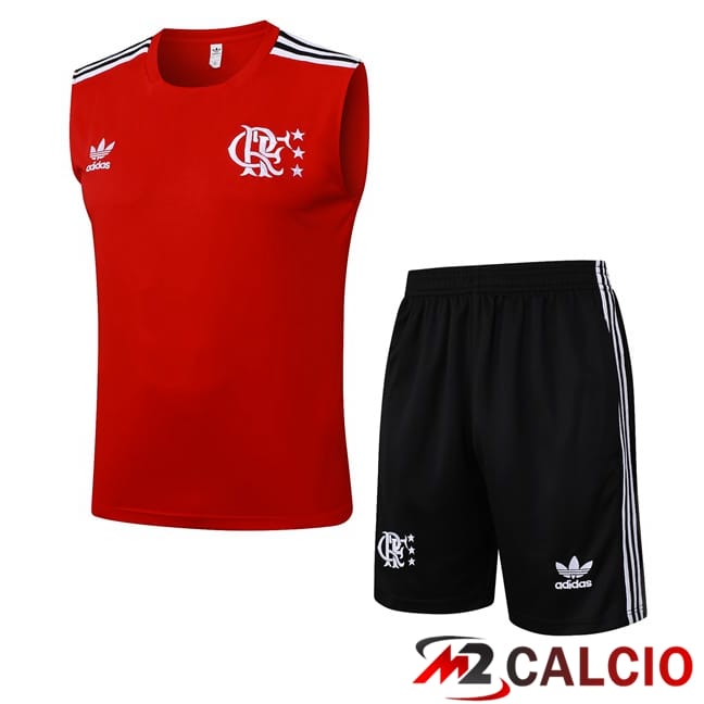 Canotta Allenamento Flamengo + Pantaloncini Rosso 2025/2026