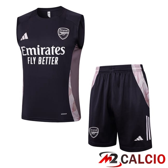 Canotta Allenamento Arsenal + Pantaloncini Grigio 2025/2026