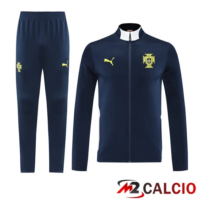 Insieme Tuta Calcio - Giacca Portogallo Blu Reale 2025/2026