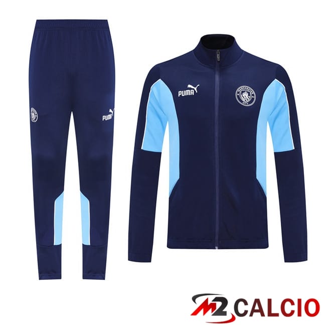 Insieme Tuta Calcio - Giacca Manchester City Blu Reale 2025/2026